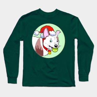 MERRY GRUFFMAS DOG CARTOON GREEN Long Sleeve T-Shirt